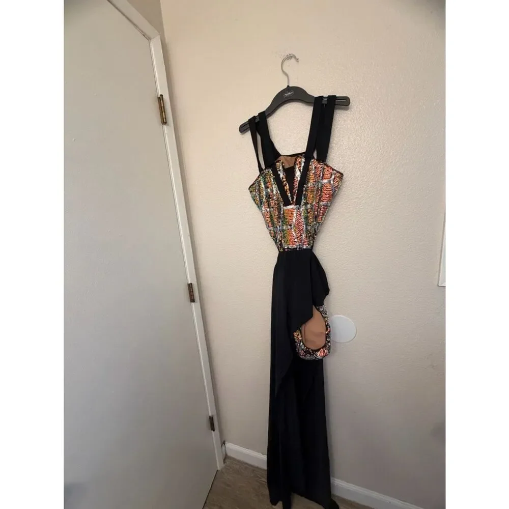 Tenth House solo Dance costume black maxi dress HEMISPHERE TH25277 XLA adult